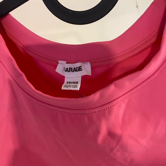 Garage Mikayla Open Back Tee Shocking Pink - Picture 3 of 3